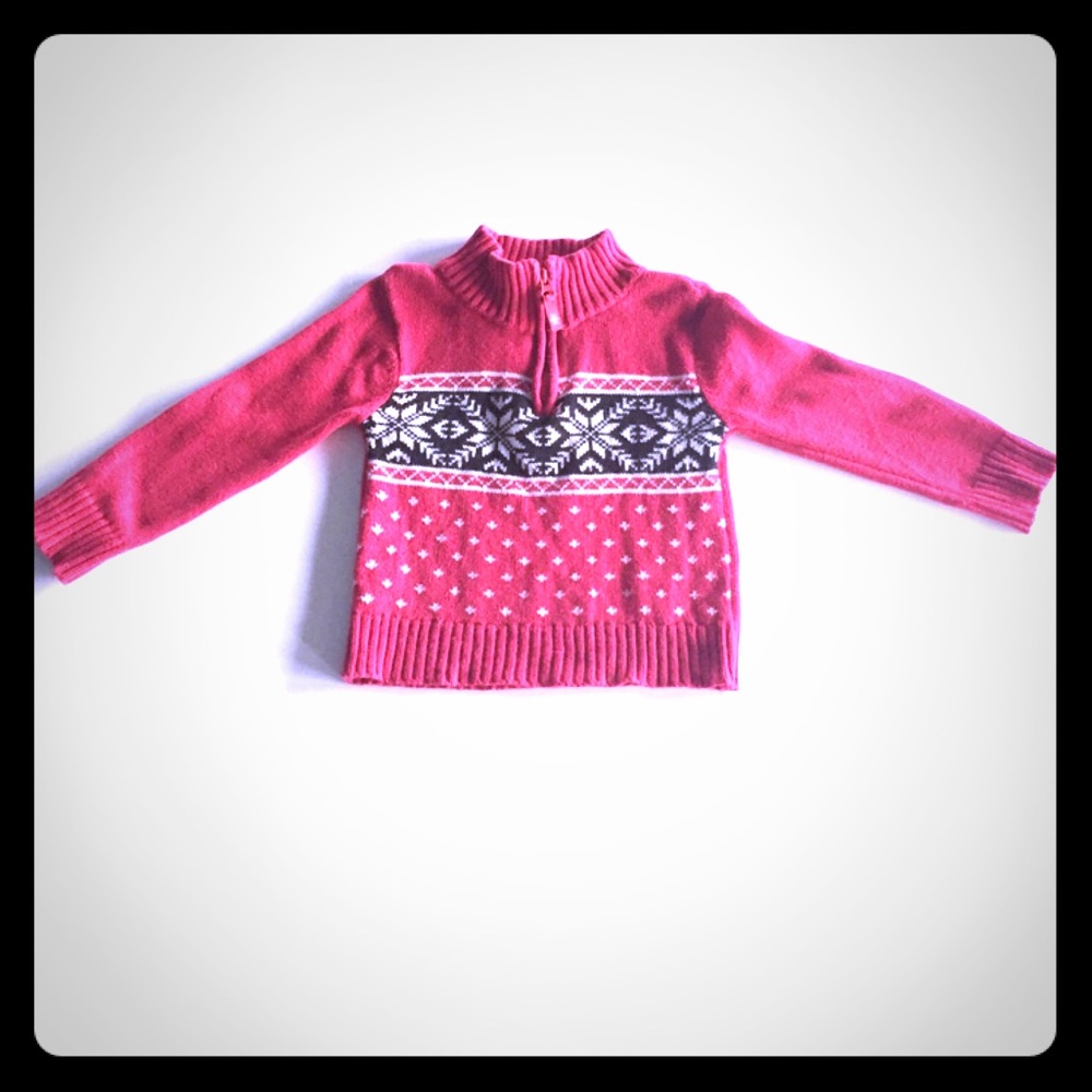 3T Red Fair Isle Snowflake Sweater